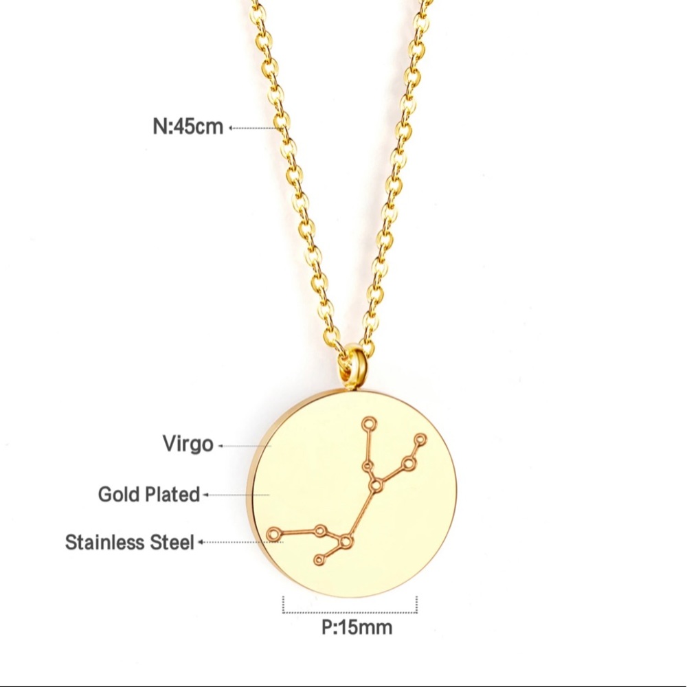 ✨Virgo Constellation Engraved Necklace✨ - Picture 3 of 5